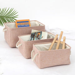 Modern Linen Storage Basket for Books or Toys