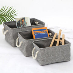 Modern Linen Storage Basket for Books or Toys