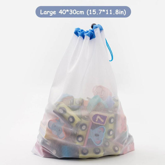 Drawstring Toy Storage Bag for Puzzles & Blocks
