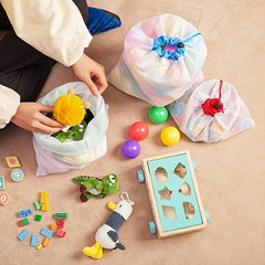 Drawstring Toy Storage Bag for Puzzles & Blocks