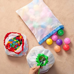 Drawstring Toy Storage Bag for Puzzles & Blocks