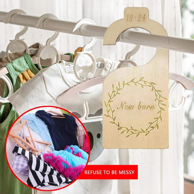 Wooden Baby Closet Size Dividers, 7 Pcs