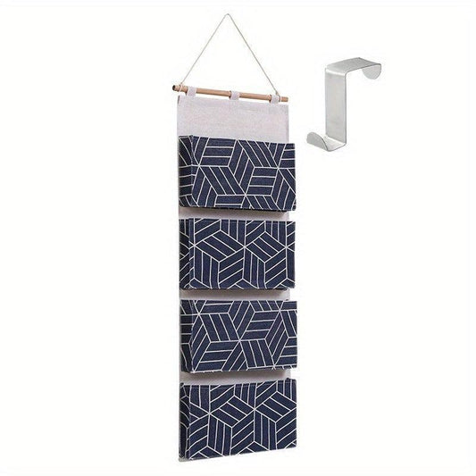 4 Layer Large Storage Hanging Bag For Infants Home Fabric Wall Storage Bag