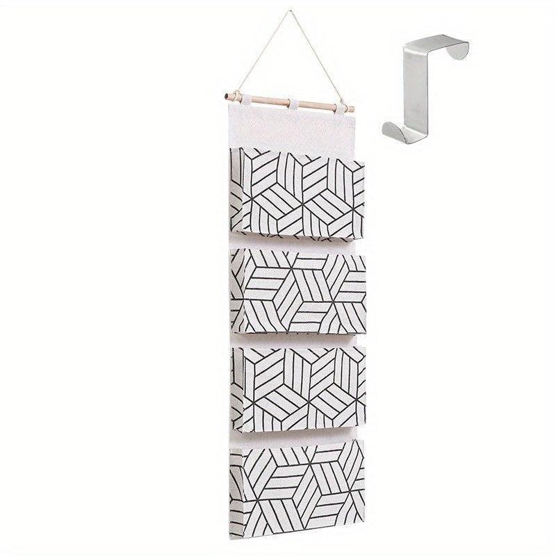 4 Layer Large Storage Hanging Bag For Infants Home Fabric Wall Storage Bag