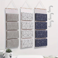 4 Layer Large Storage Hanging Bag For Infants Home Fabric Wall Storage Bag