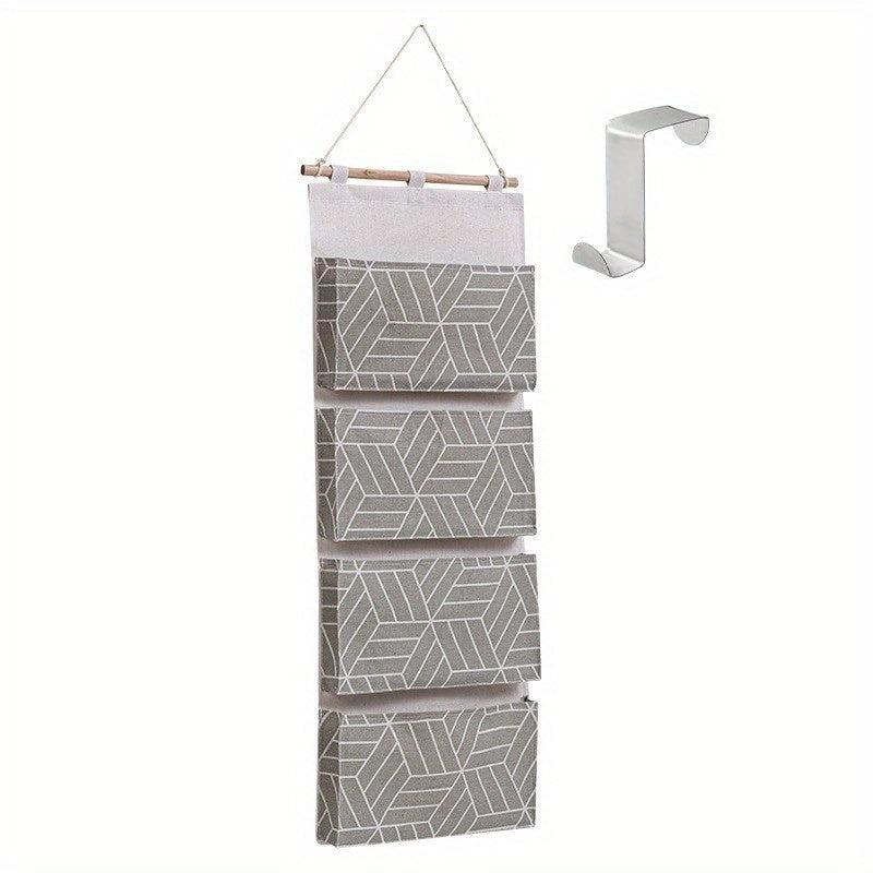 4 Layer Large Storage Hanging Bag For Infants Home Fabric Wall Storage Bag