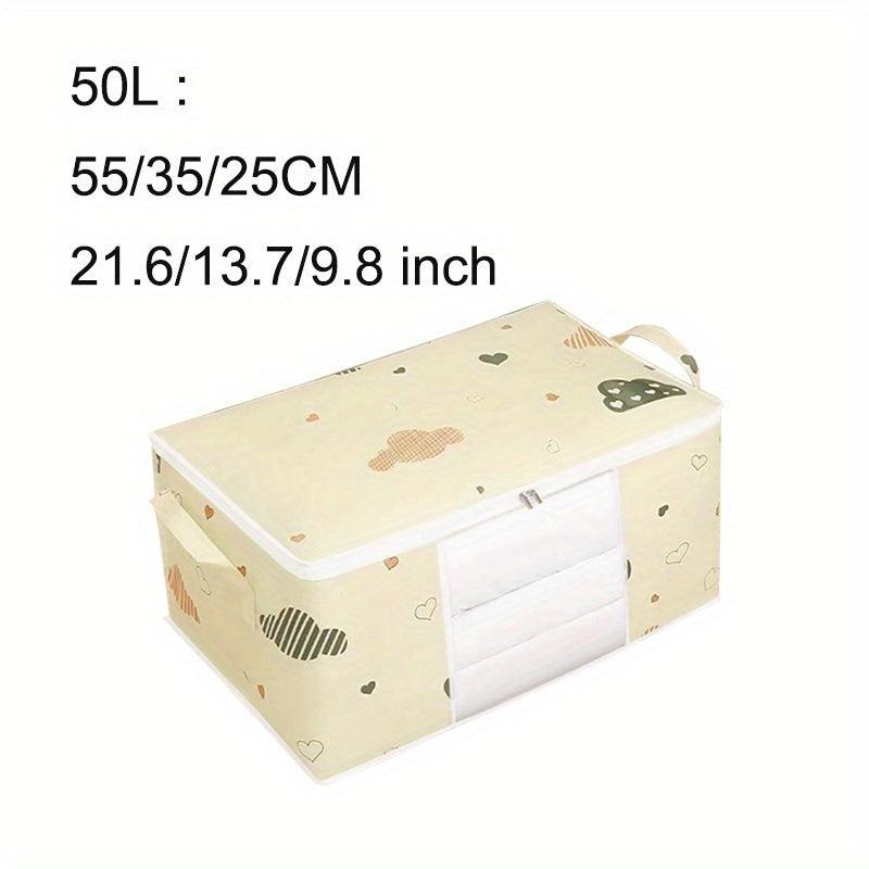Large Capacity Clothes Storage Bag with Reinforced Handle and Sturdy Zipper