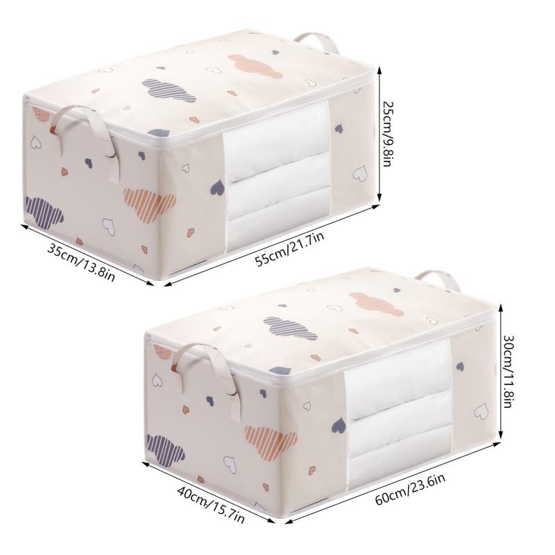 Large Capacity Clothes Storage Bag with Reinforced Handle and Sturdy Zipper