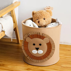 Cartoon Felt Storage Bucket for Children's Toys Clothes & Infant Storage