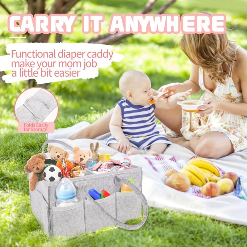 Portable Diaper Storage Box With Handle
