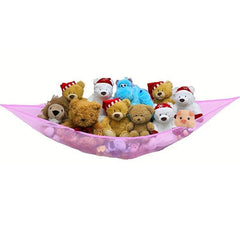 Pink Stuffed Animal Net for Nursery Room Toy Storage
