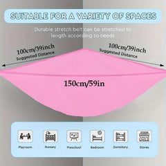 Pink Stuffed Animal Net for Nursery Room Toy Storage