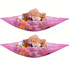 Pink Stuffed Animal Net for Nursery Room Toy Storage