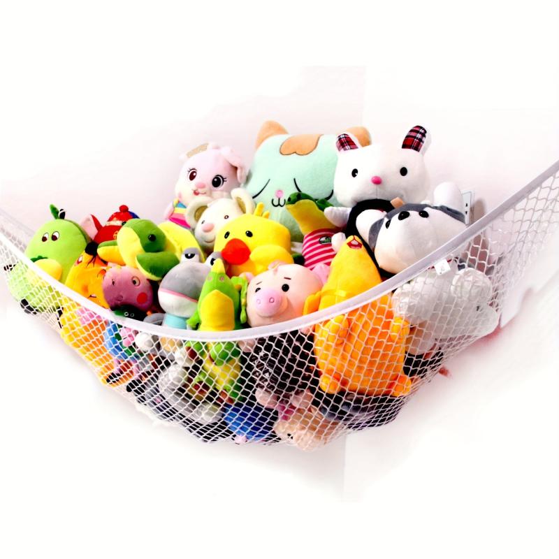 XWGJ Toy Hammock with 25 Rubber Bands, Large Stuffed Animal Storage Net