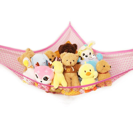 XWGJ Toy Hammock with 25 Rubber Bands, Large Stuffed Animal Storage Net