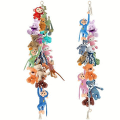 Bohemian Toy Storage Chain with 20 Metal Clips - Animal Storage Box