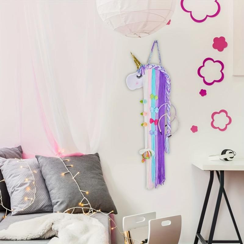 Unicorn Bow Headband Holder Wall Hanging Decor