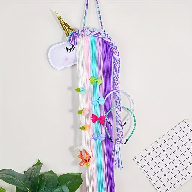 Unicorn Bow Headband Holder Wall Hanging Decor