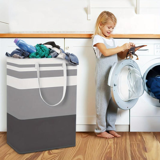Waterproof Freestanding Laundry Basket Collapsible Tall Clothes Hamper