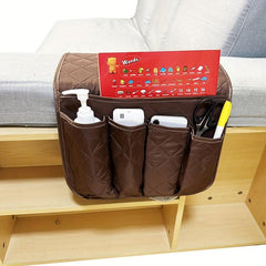 5 Pocket Sofa Armrest Organiser Hanging Caddy Storage Bag