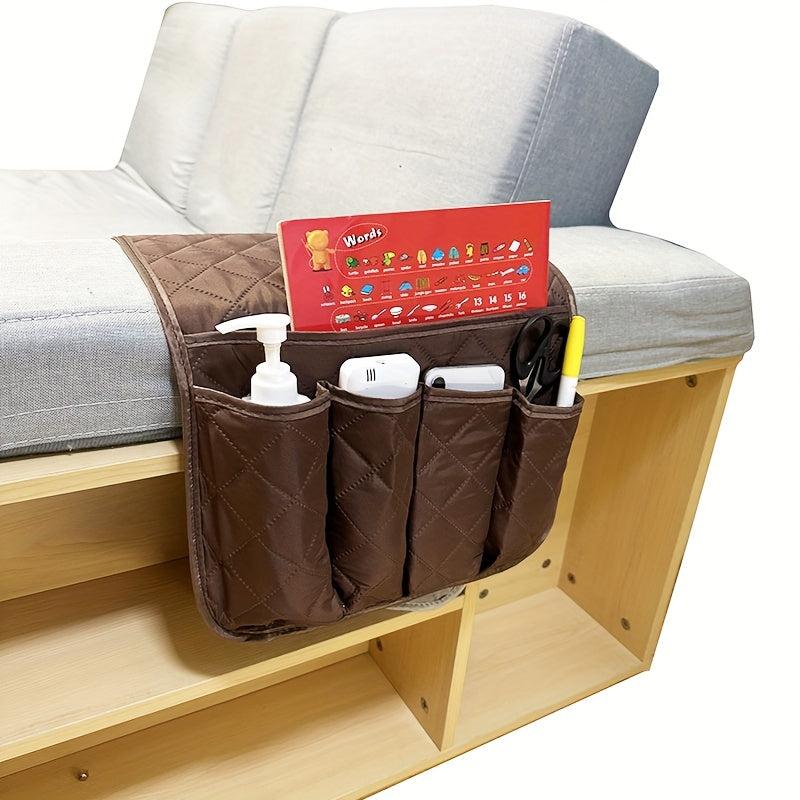 5 Pocket Sofa Armrest Organiser Hanging Caddy Storage Bag