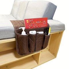 5 Pocket Sofa Armrest Organiser Hanging Caddy Storage Bag