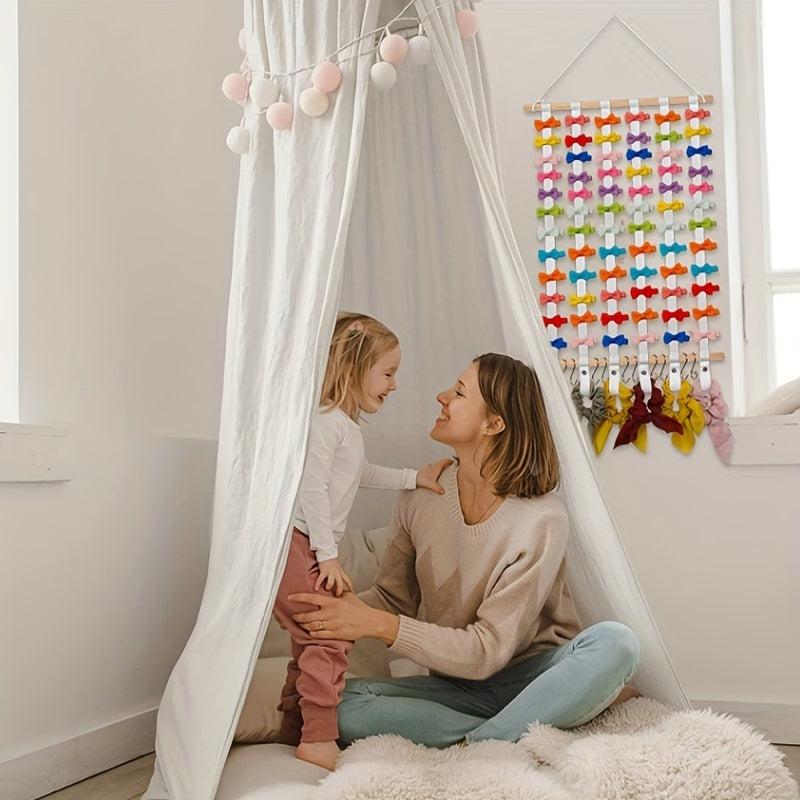Girls Hair Bows Holder Organizer Large Capacity Hanging Wall Decor
