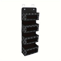 4 Tier Hanging Organizer with Clear Window and Steel Hook Hanger