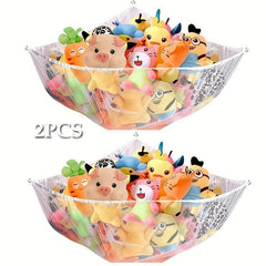 Stuffed Animal Hammock Toy Storage Organizer for Kids Bedroom