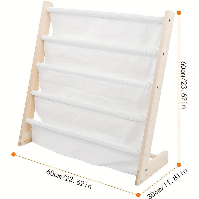 Kids Wooden Book Display Stand Book Organizer Rack