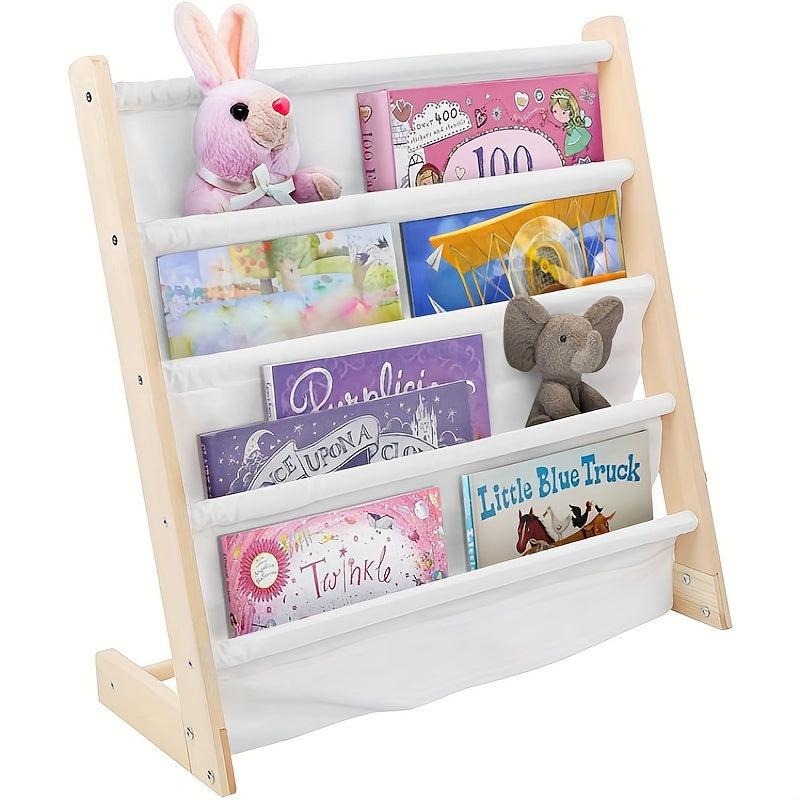 Kids Wooden Book Display Stand Book Organizer Rack