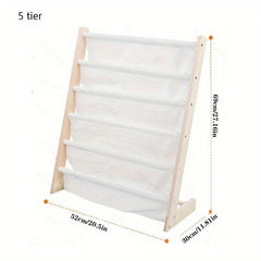 Kids Wooden Book Display Stand Book Organizer Rack