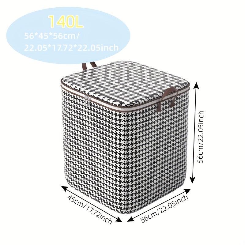 Houndstooth Non-woven Storage Bag Large Capacity Wardrobe Organizer