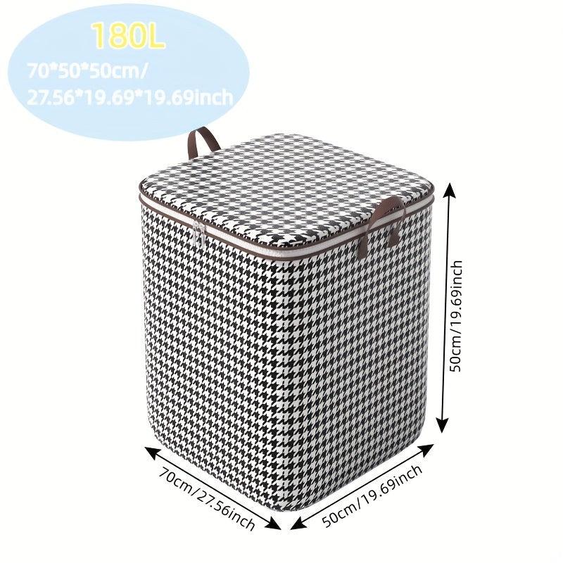Houndstooth Non-woven Storage Bag Large Capacity Wardrobe Organizer