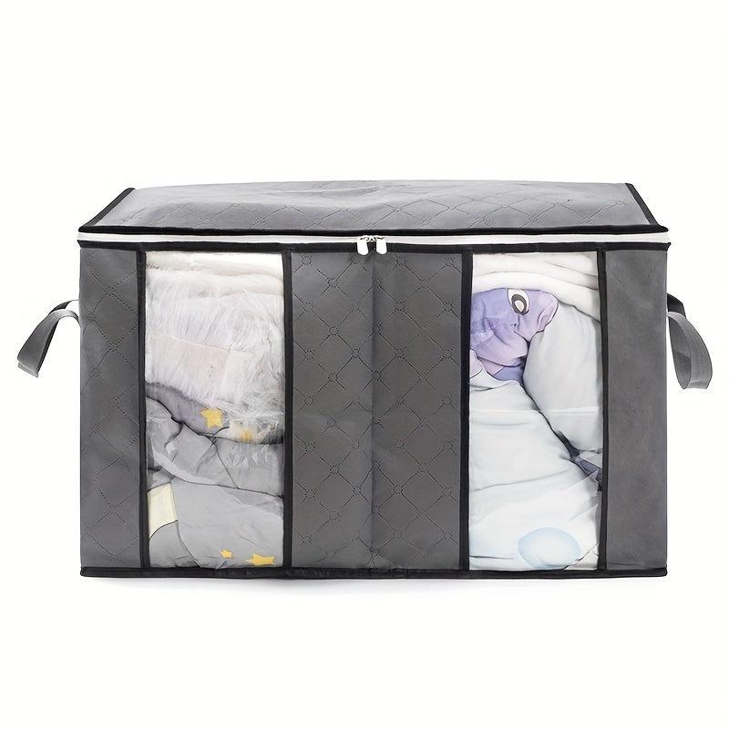 90L Clothes Storage Bag w/ Reinforced Handle & Sturdy Zipper