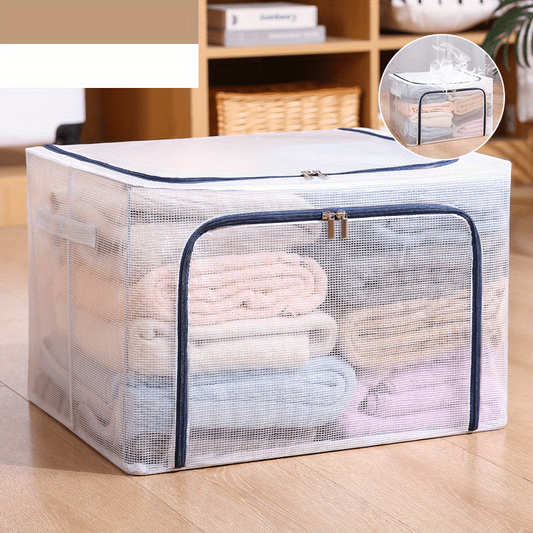 Waterproof Transparent Storage Box Nylon PVC Foldable Clothes Toy Storage Box