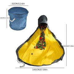 Toy Storage Bag With Play Mat Organizer