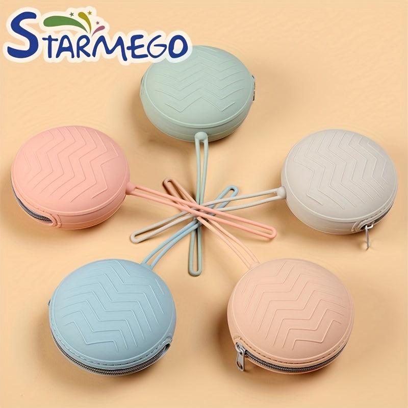 Cartoon Children's Silicone Zipper Storage Bag for Pacifier and Chain