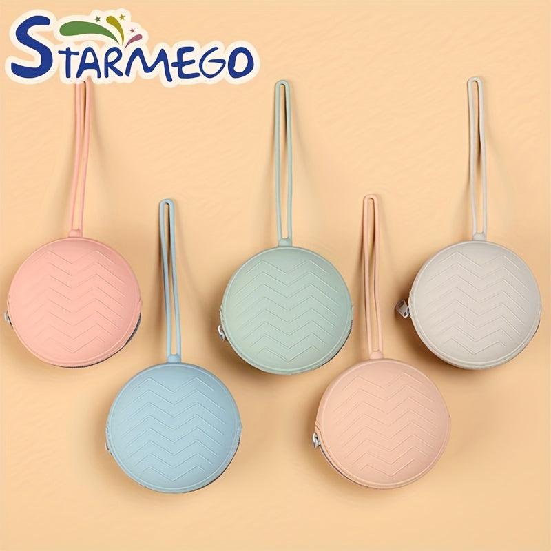 Cartoon Children's Silicone Zipper Storage Bag for Pacifier and Chain