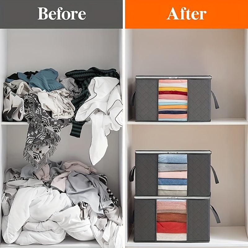 CCidea 60L Clothing Storage Bag Transparent Windows Strong Zippers