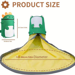 Felt Toy Storage Bag Organizer Cartoon Barrel Basket Play Mat