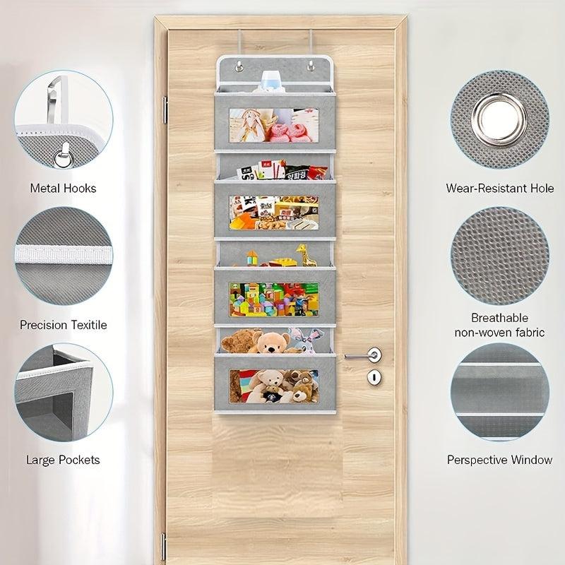 Nursery Closet Door Organizer Baby Storage PVC Pocket