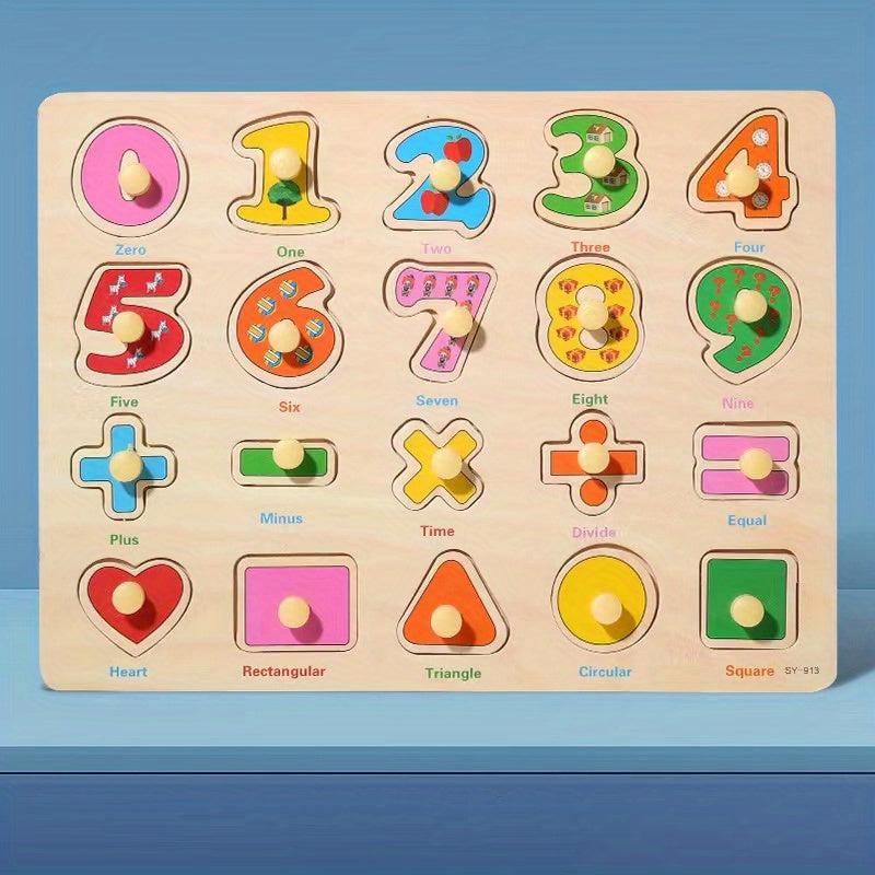 1 2 3 Years Old Kids Hand Scratching Puzzle Board Blocks