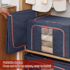 Large Capacity Storage Bag with Steel Frame Support