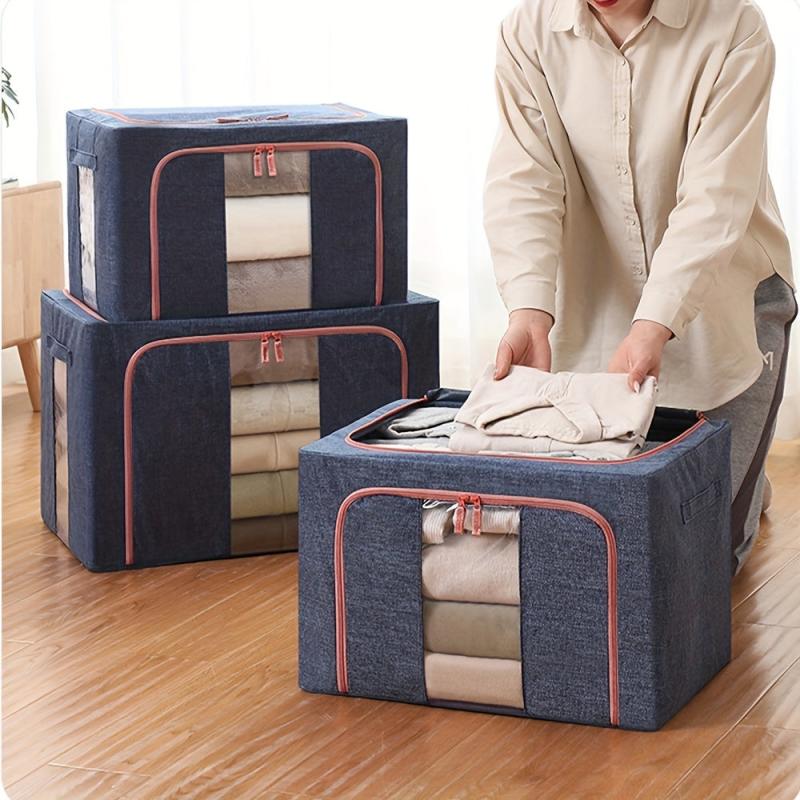 Large Capacity Storage Bag with Steel Frame Support