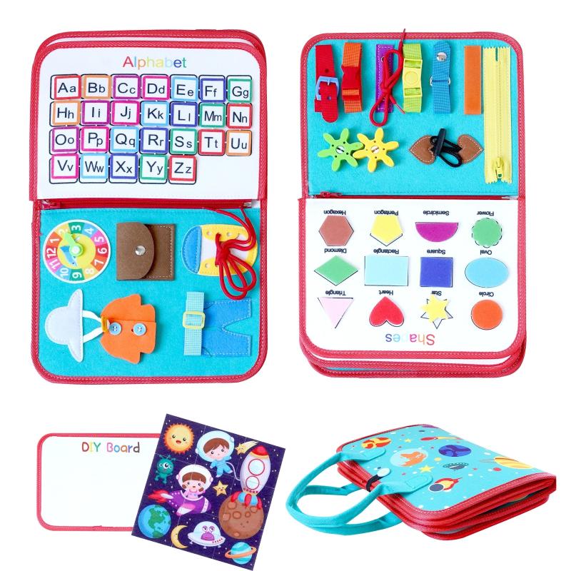 5 in 1 Busy Board Montessori Toys For 1-4 Years Old Boys & Girls