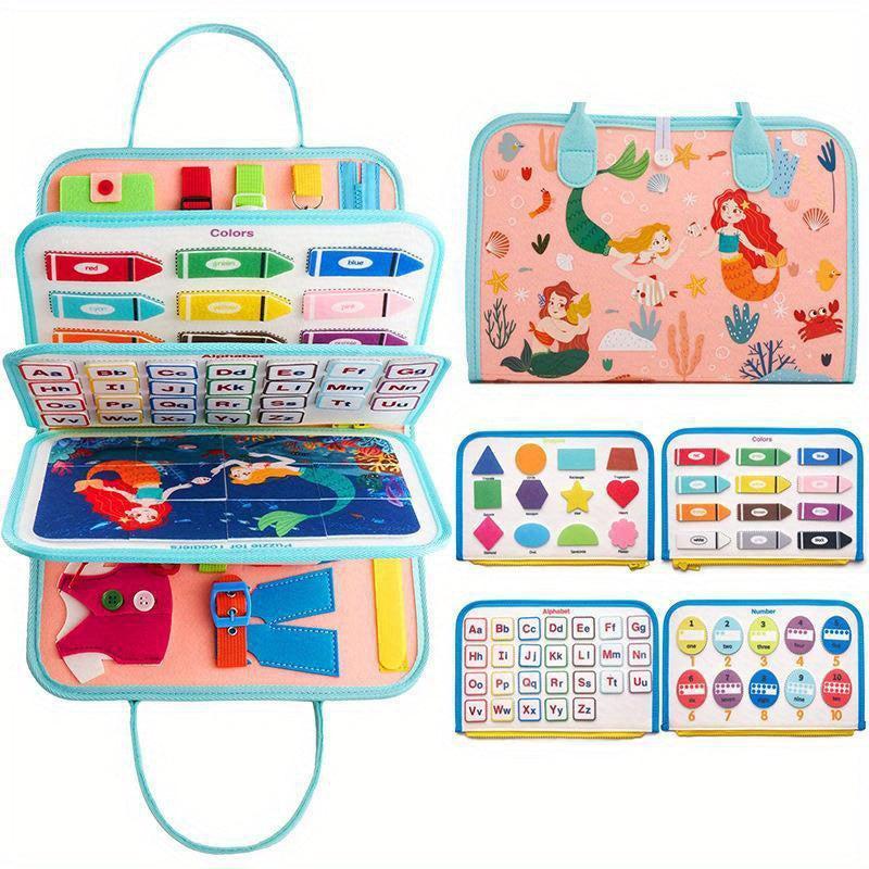 5 in 1 Busy Board Montessori Toys For 1-4 Years Old Boys & Girls