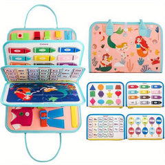 5 in 1 Busy Board Montessori Toys For 1-4 Years Old Boys & Girls