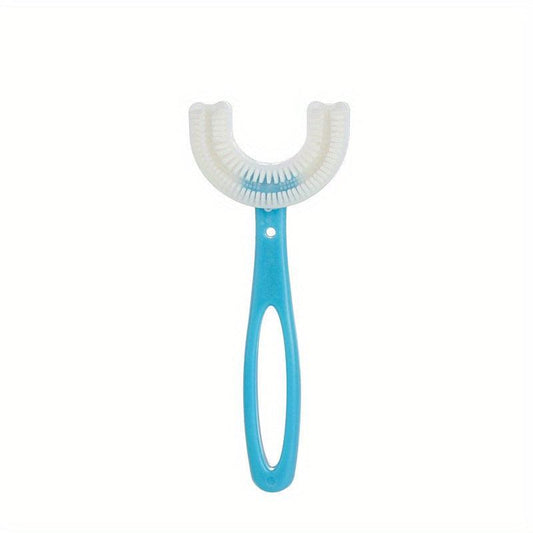 U Shaped Kids Toothbrush, Two Colors, Fun Design for Fast Brushing
