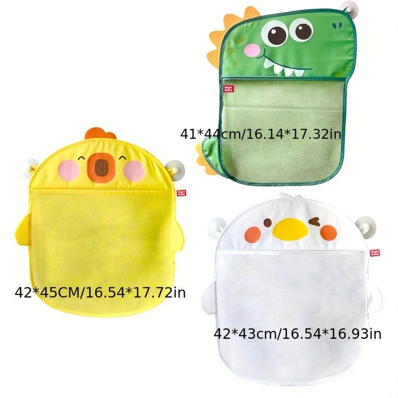Cartoon Style High Capacity Bathroom Net Pocket For Kids